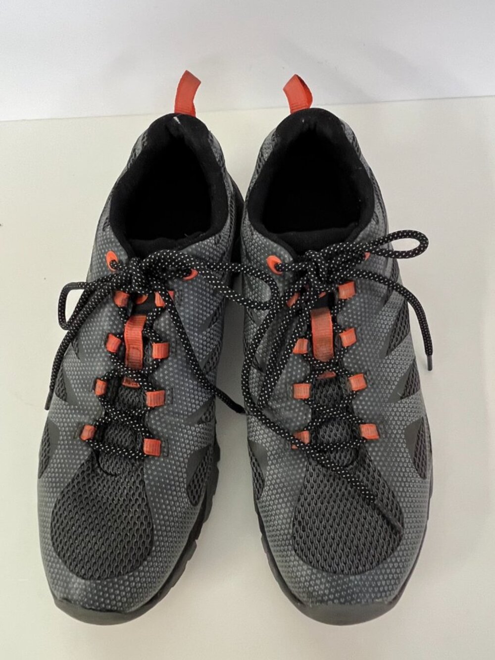 Merrell Mens Hiking Shoes Moab Edge 2 Mesh Gray Orange Lightweight Mens 11 - Picture 2 of 10